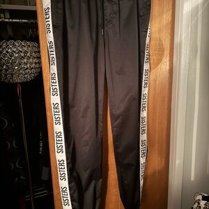 Sisters Black Track Pants for Women